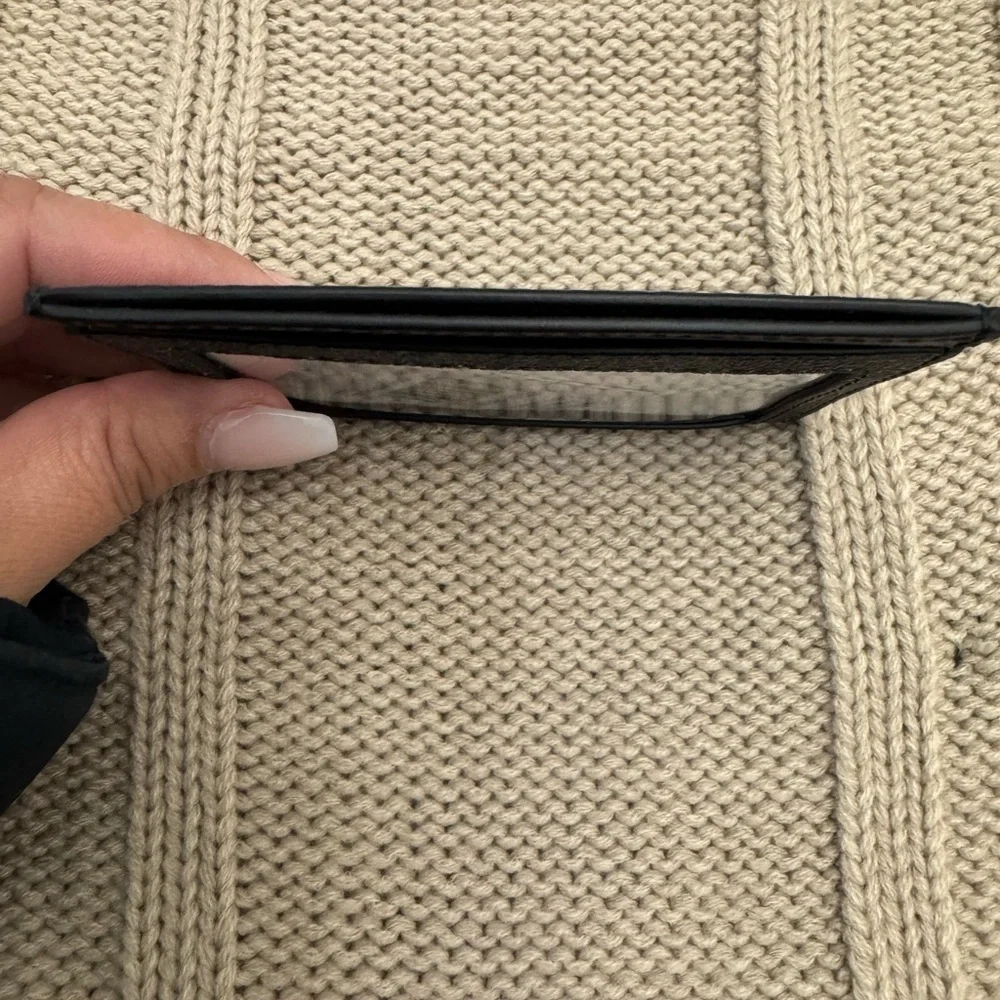 Coach Black Signature Card Holder